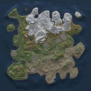 Thumbnail Rust Map: Procedural Map, Size: 3500, Seed: 250, 19 Monuments