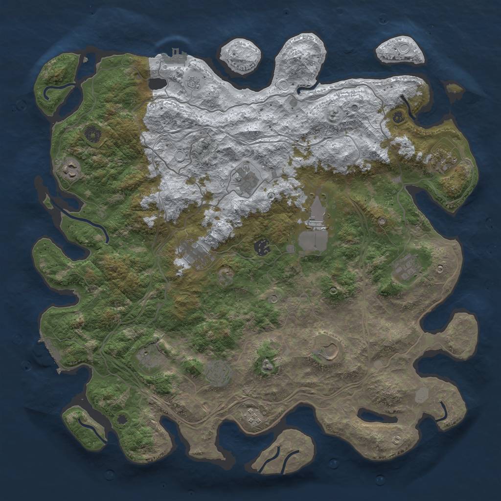 Rust Map: Procedural Map, Size: 4500, Seed: 12560, 20 Monuments