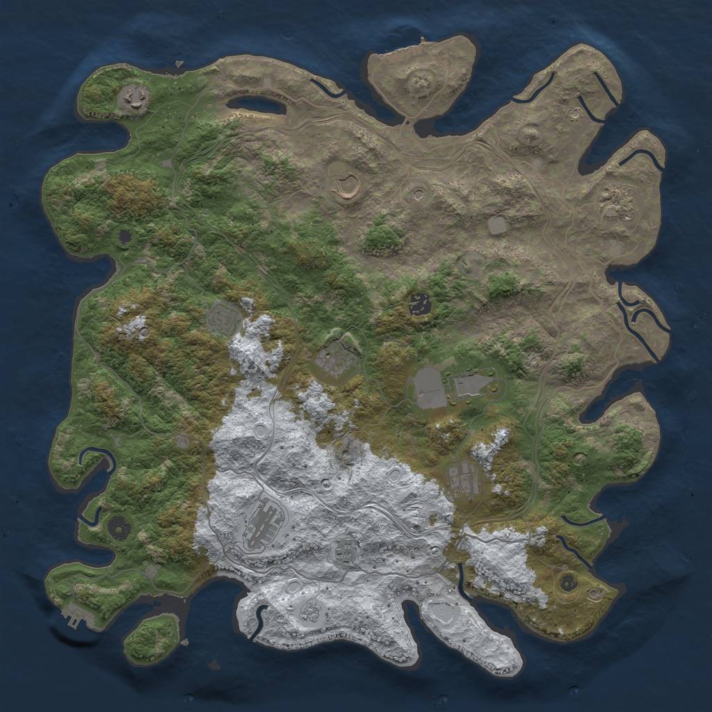 Rust Map: Procedural Map, Size: 4500, Seed: 20220717, 19 Monuments