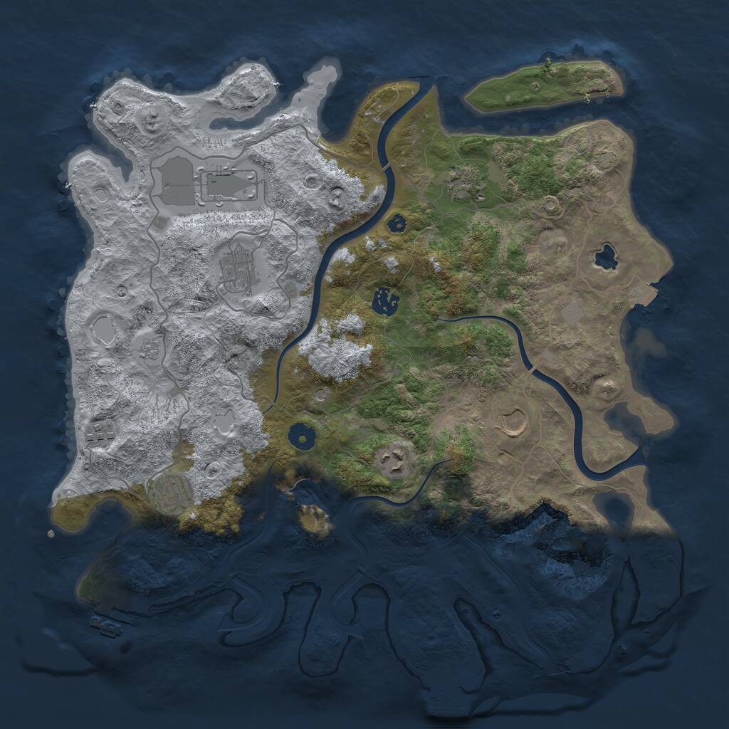 Rust Map: Procedural Map, Size: 4000, Seed: 1756031395, 14 Monuments