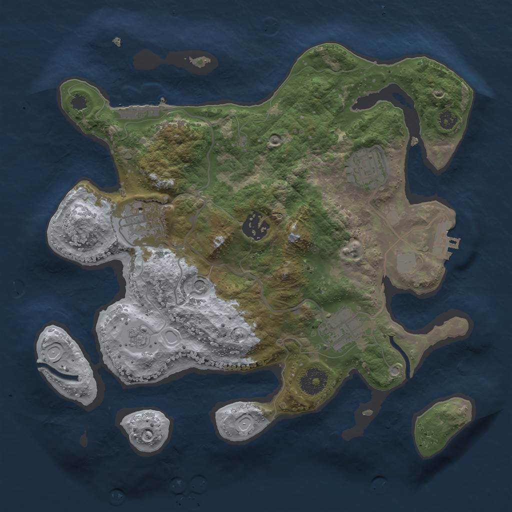 Rust Map: Procedural Map, Size: 2879, Seed: 2156, 13 Monuments