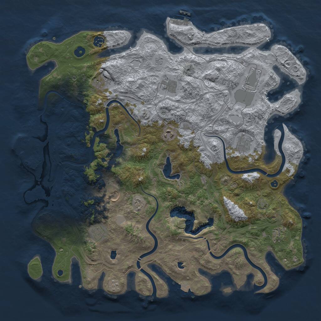 Rust Map: Procedural Map, Size: 4500, Seed: 1526937399, 16 Monuments