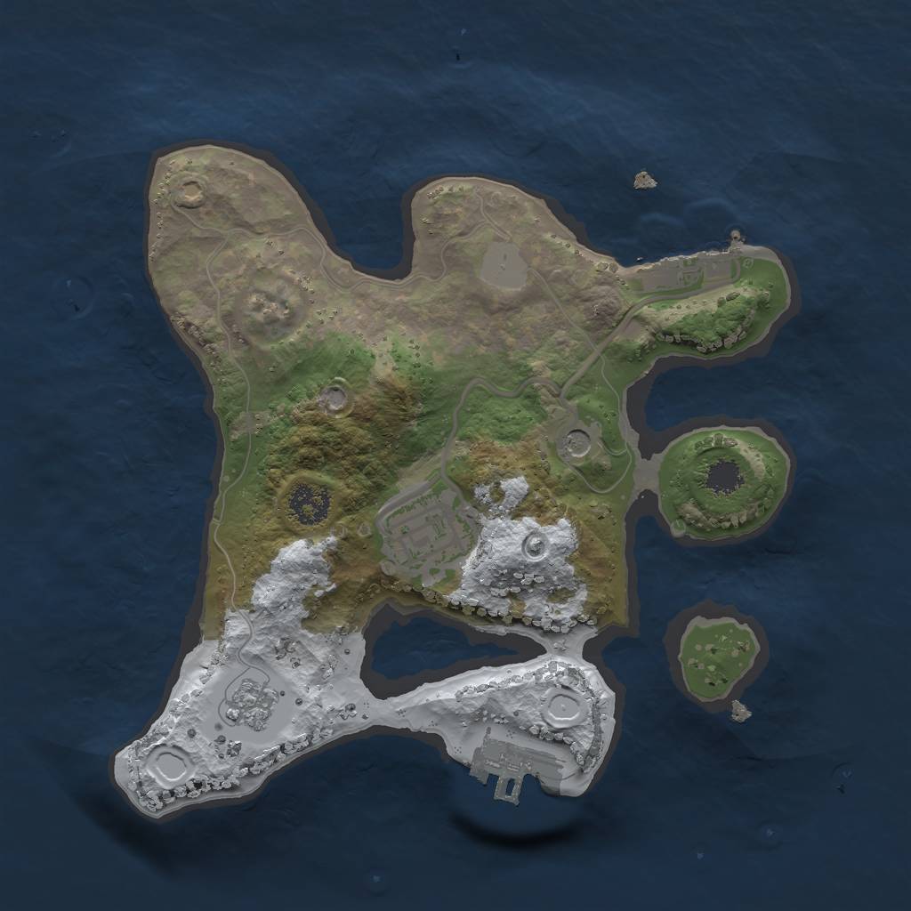 Rust Map: Procedural Map, Size: 2200, Seed: 51452762, 10 Monuments