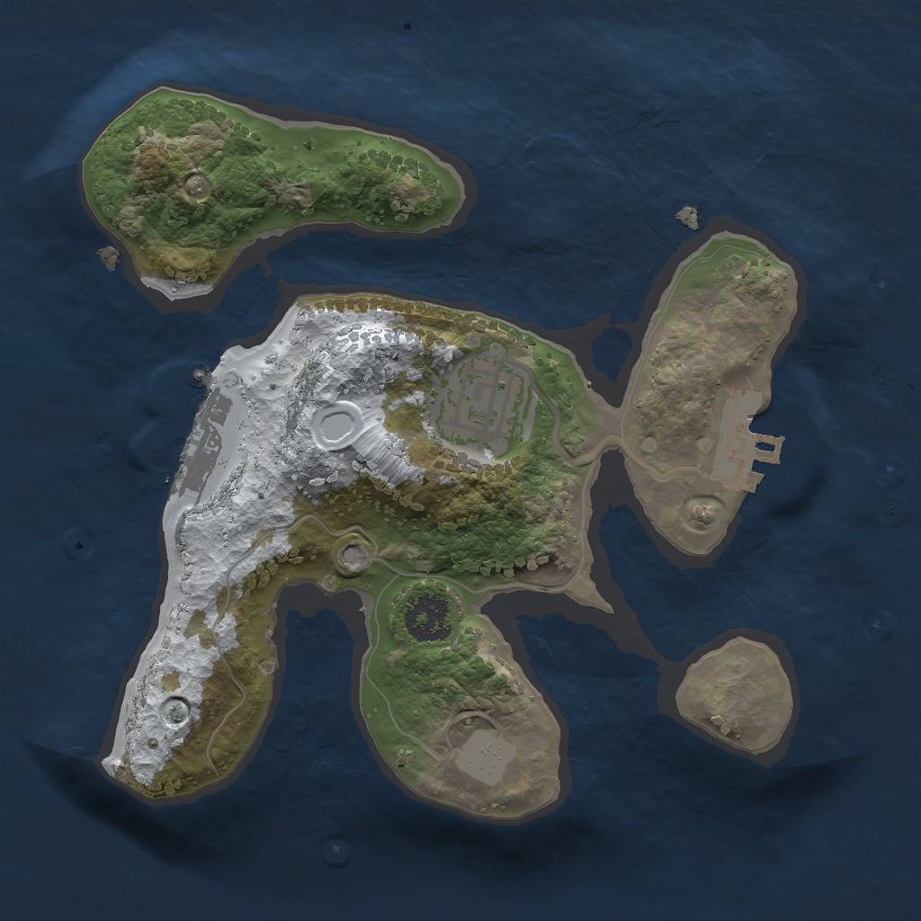 Rust Map: Procedural Map, Size: 2000, Seed: 199159279, 8 Monuments