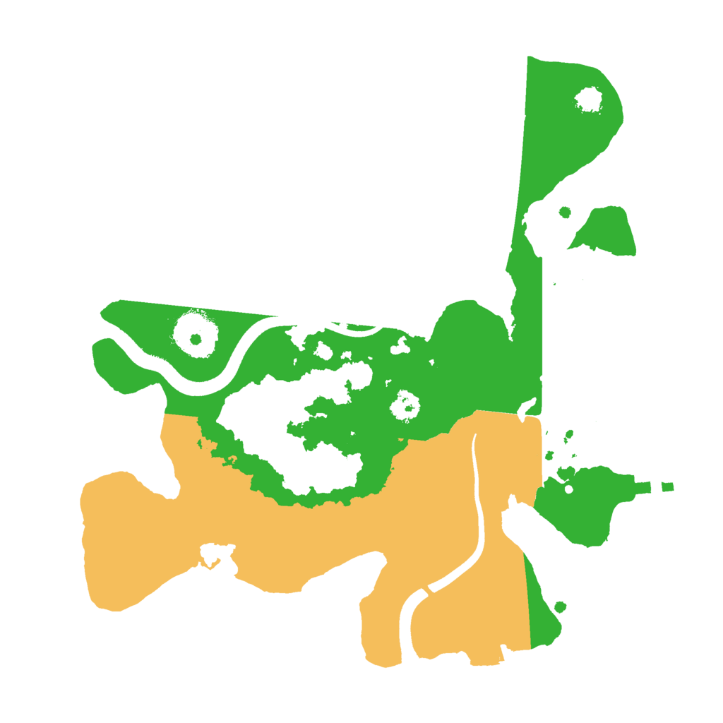 Biome Rust Map: Procedural Map, Size: 2500, Seed: 13910