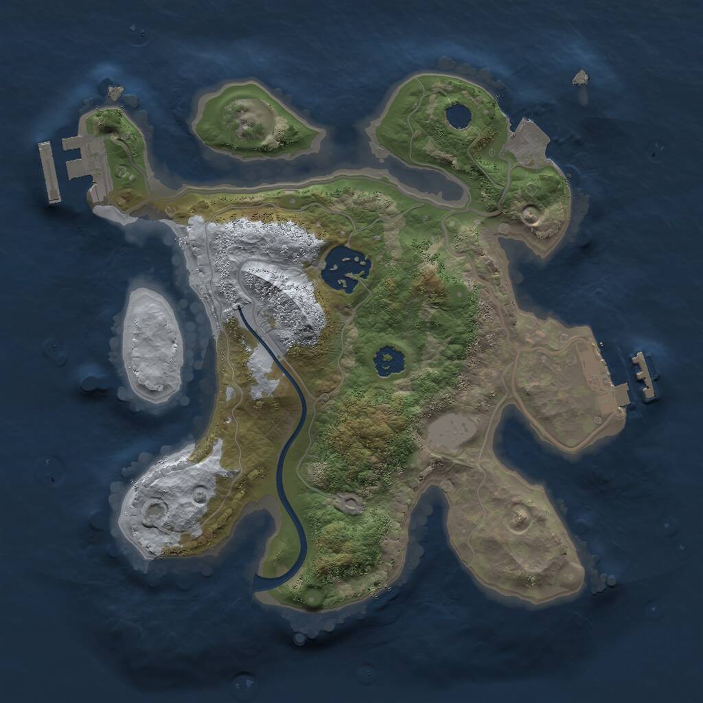 Rust Map: Procedural Map, Size: 2300, Seed: 66663212, 4 Monuments