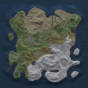 Thumbnail Rust Map: Procedural Map, Size: 3500, Seed: 930984346, 18 Monuments