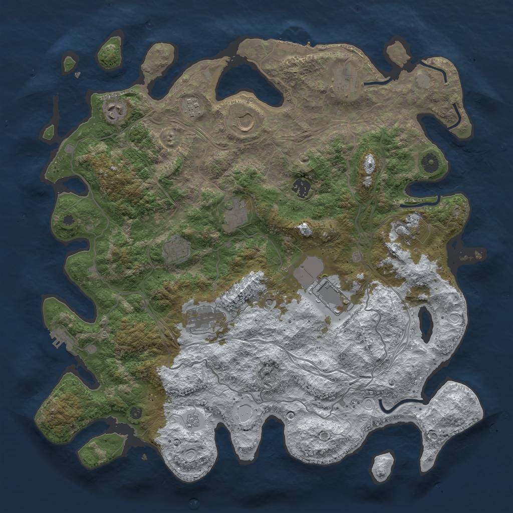 Rust Map: Procedural Map, Size: 4250, Seed: 219264713, 19 Monuments