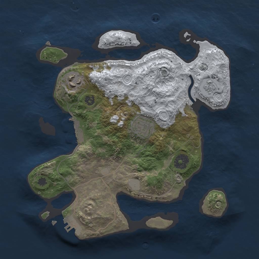 Rust Map: Procedural Map, Size: 2600, Seed: 1323, 10 Monuments