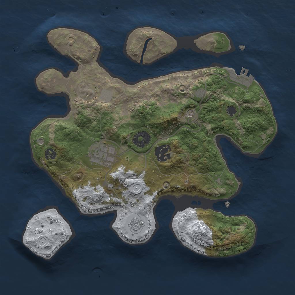 Rust Map: Procedural Map, Size: 2600, Seed: 2006, 10 Monuments
