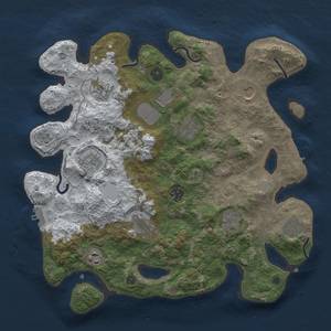 Thumbnail Rust Map: Procedural Map, Size: 3700, Seed: 1935435918, 20 Monuments