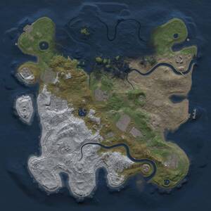 Thumbnail Rust Map: Procedural Map, Size: 3500, Seed: 1998, 15 Monuments