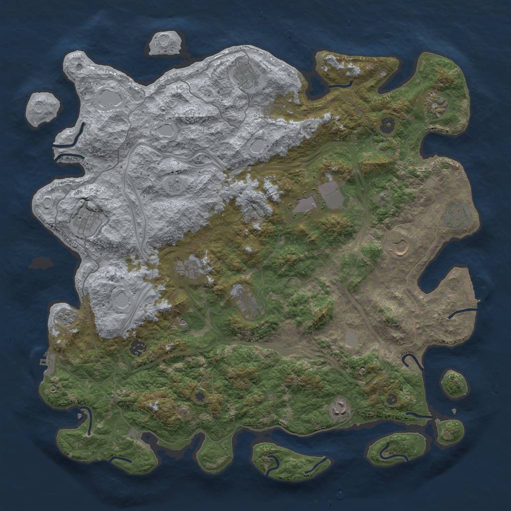 Rust Map: Procedural Map, Size: 4800, Seed: 782053271, 20 Monuments