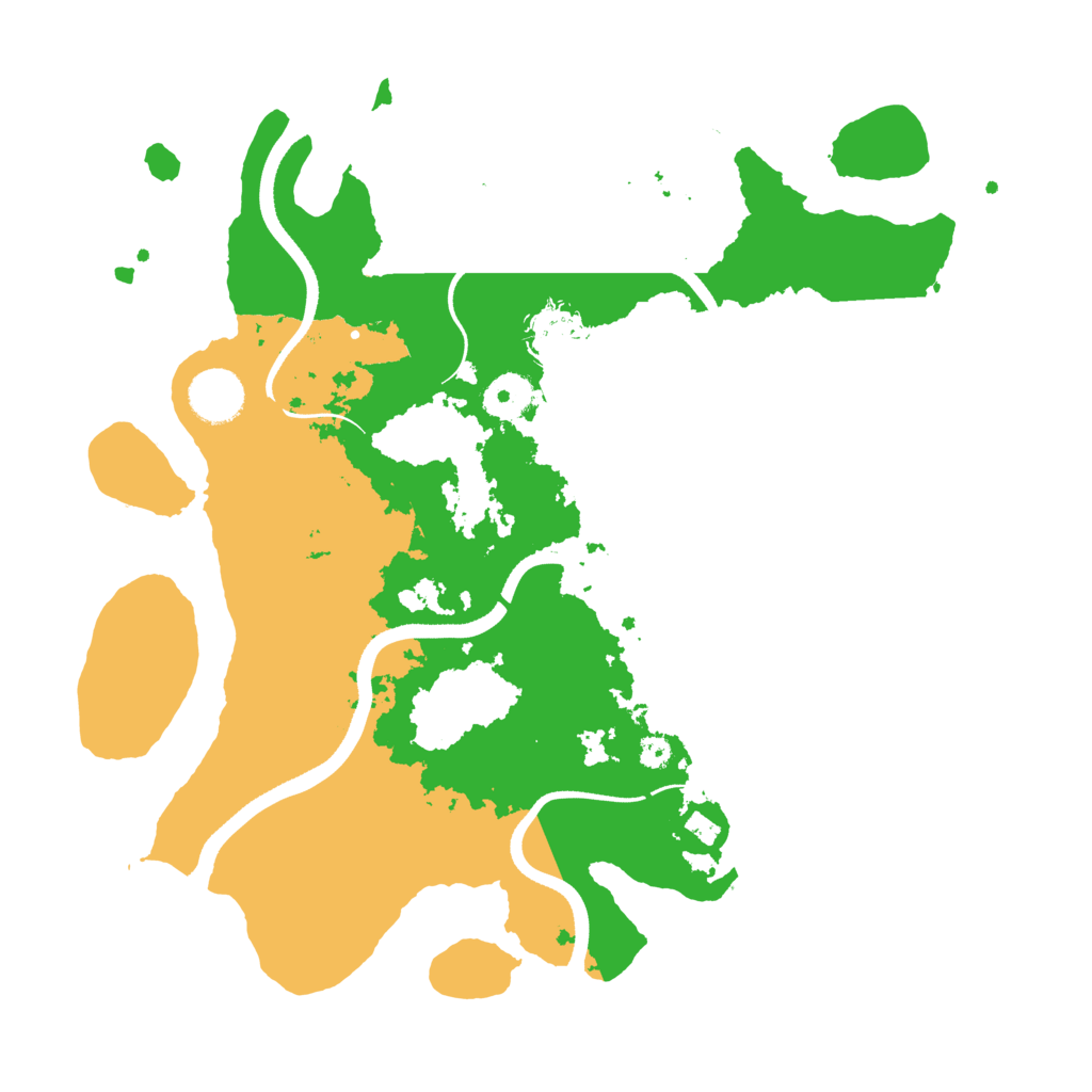 Biome Rust Map: Procedural Map, Size: 3500, Seed: 321523