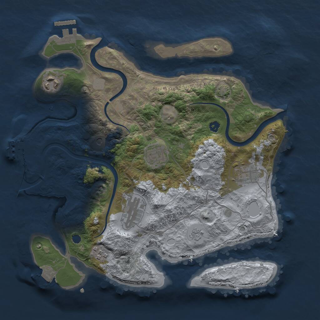 Rust Map: Procedural Map, Size: 3000, Seed: 510821273, 11 Monuments