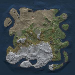 Thumbnail Rust Map: Procedural Map, Size: 3500, Seed: 277596998, 16 Monuments