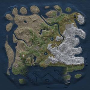 Thumbnail Rust Map: Procedural Map, Size: 4000, Seed: 789, 13 Monuments