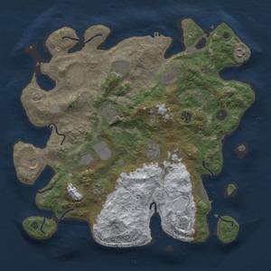 Thumbnail Rust Map: Procedural Map, Size: 3800, Seed: 1415727, 20 Monuments