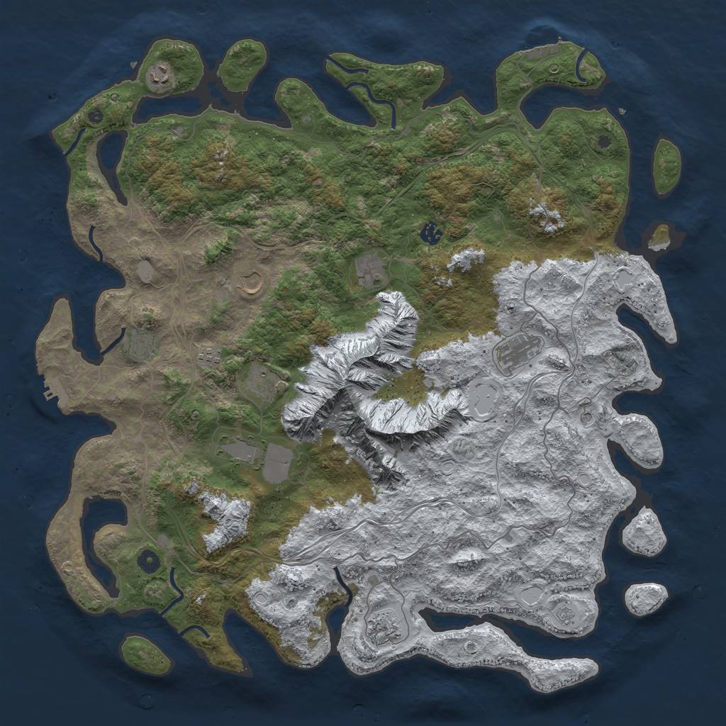 Rust Map: Procedural Map, Size: 5000, Seed: 15412412, 19 Monuments