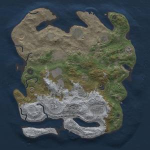 Thumbnail Rust Map: Procedural Map, Size: 3700, Seed: 429782733, 17 Monuments