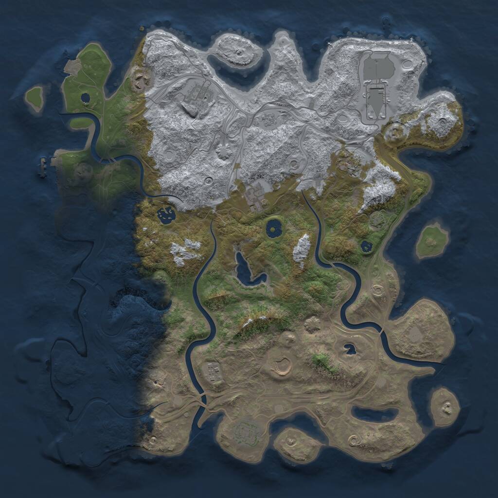 Rust Map: Procedural Map, Size: 4250, Seed: 1993, 15 Monuments