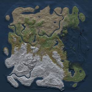 Thumbnail Rust Map: Procedural Map, Size: 5150, Seed: 2147483647, 17 Monuments