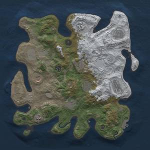 Thumbnail Rust Map: Procedural Map, Size: 3500, Seed: 13981, 20 Monuments