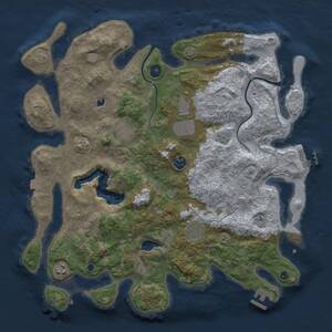 Thumbnail Rust Map: Procedural Map, Size: 4000, Seed: 1571092567, 12 Monuments