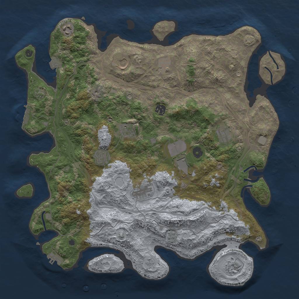 Rust Map: Procedural Map, Size: 4250, Seed: 87731182, 19 Monuments