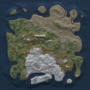 Thumbnail Rust Map: Procedural Map, Size: 3850, Seed: 661012678, 20 Monuments