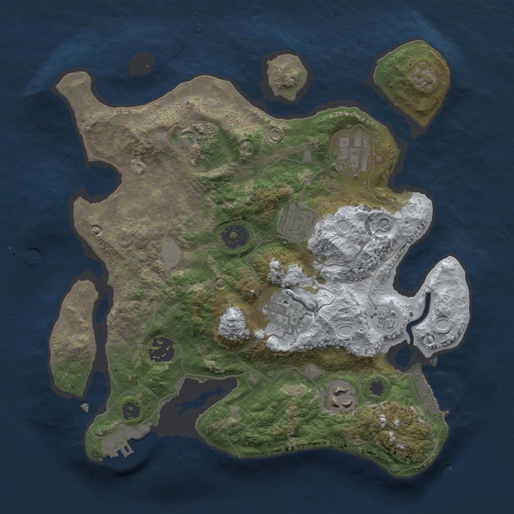 Rust Map: Procedural Map, Size: 3000, Seed: 313213, 15 Monuments