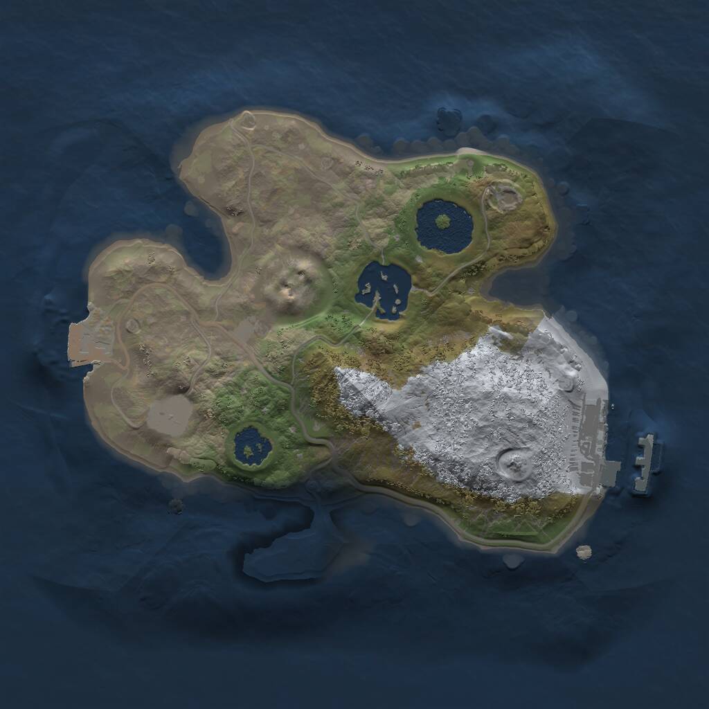 Rust Map: Procedural Map, Size: 1900, Seed: 648247, 3 Monuments
