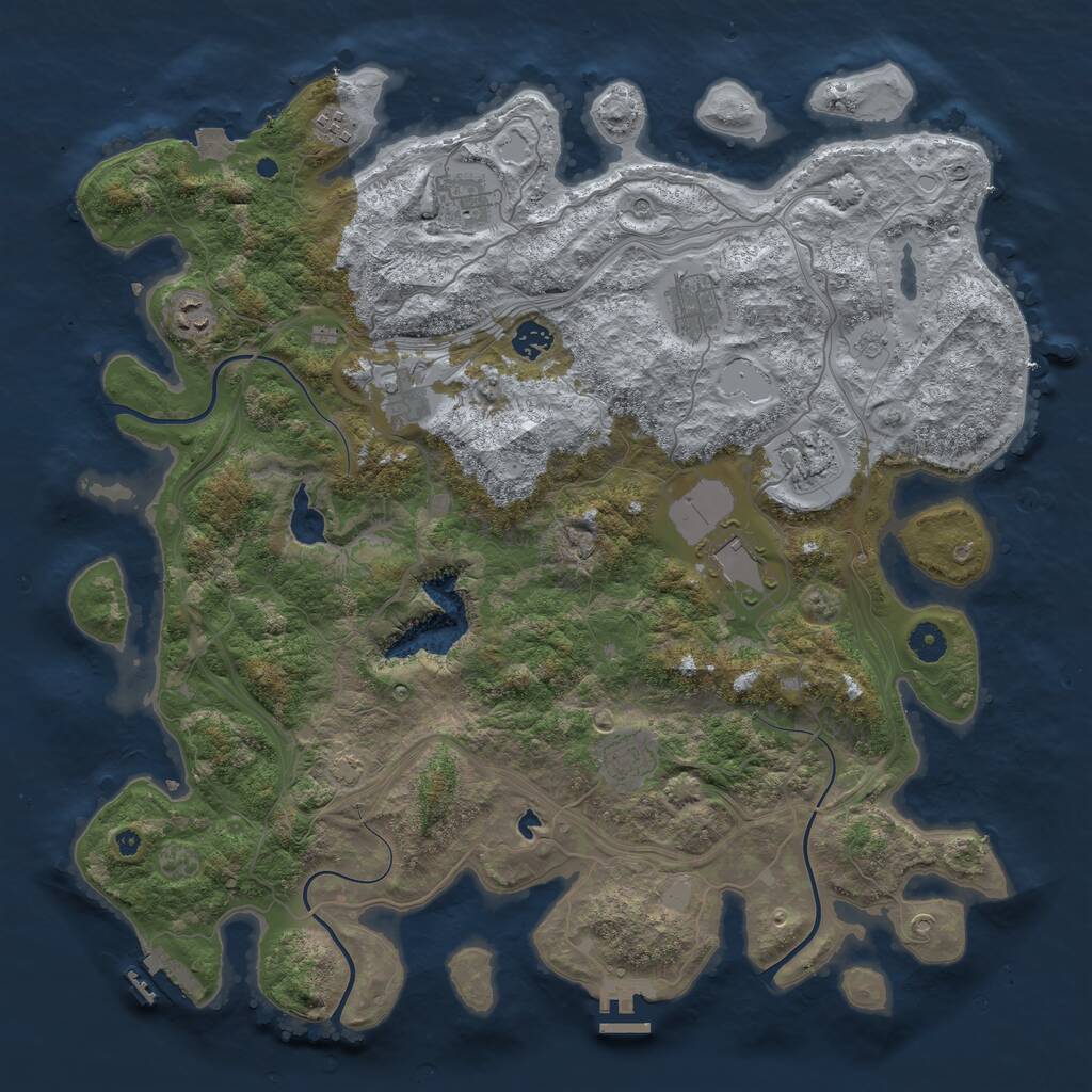 Rust Map: Procedural Map, Size: 4340, Seed: 200000, 15 Monuments