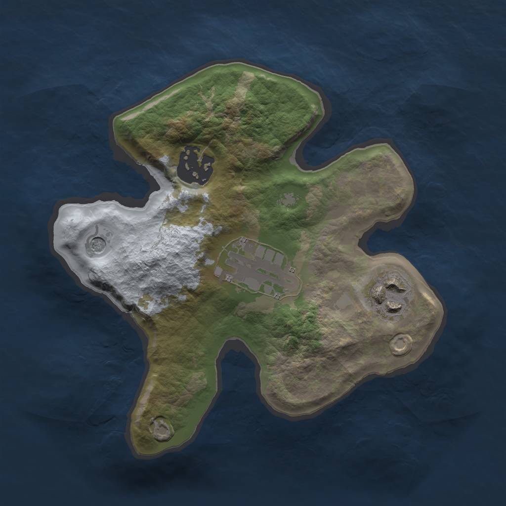 Rust Map: Barren, Size: 2000, Seed: 183367, 6 Monuments