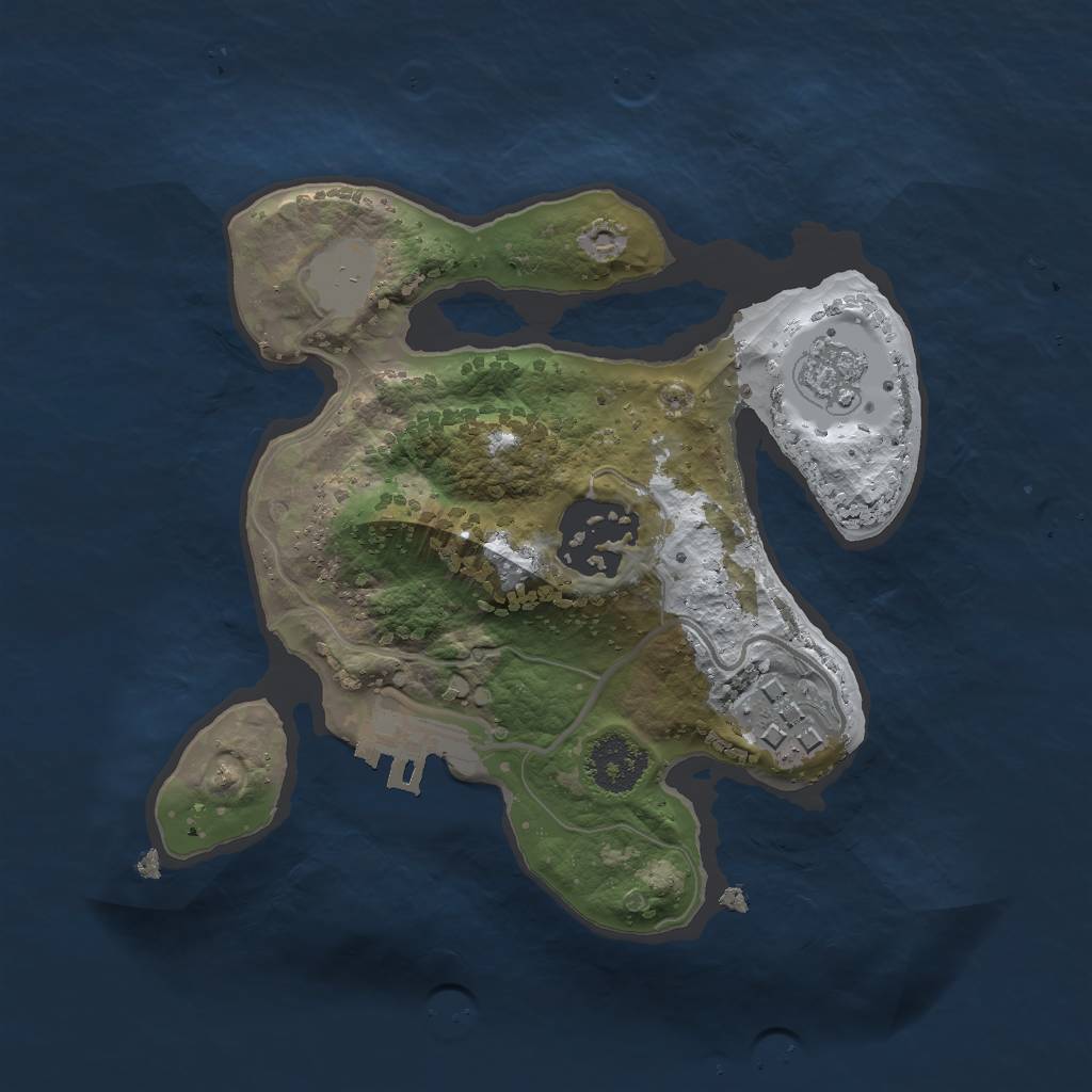 Rust Map: Procedural Map, Size: 2000, Seed: 2025231194, 9 Monuments