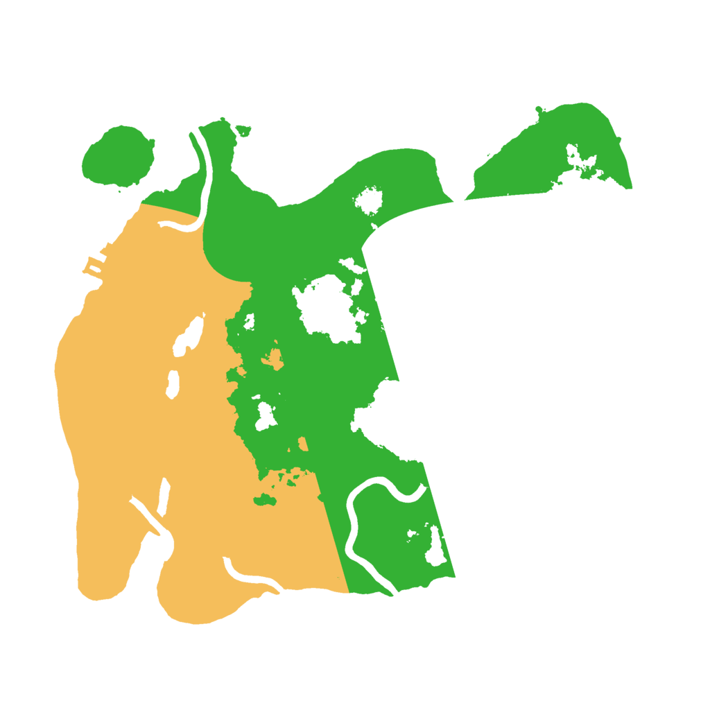 Biome Rust Map: Procedural Map, Size: 2500, Seed: 5672