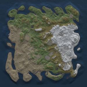 Thumbnail Rust Map: Procedural Map, Size: 4500, Seed: 382049791, 19 Monuments