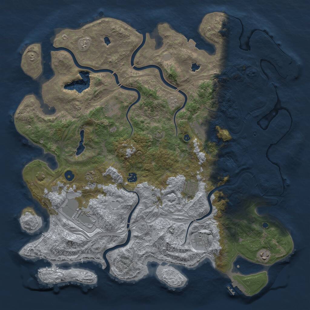 Rust Map: Procedural Map, Size: 4671, Seed: 462312435, 15 Monuments