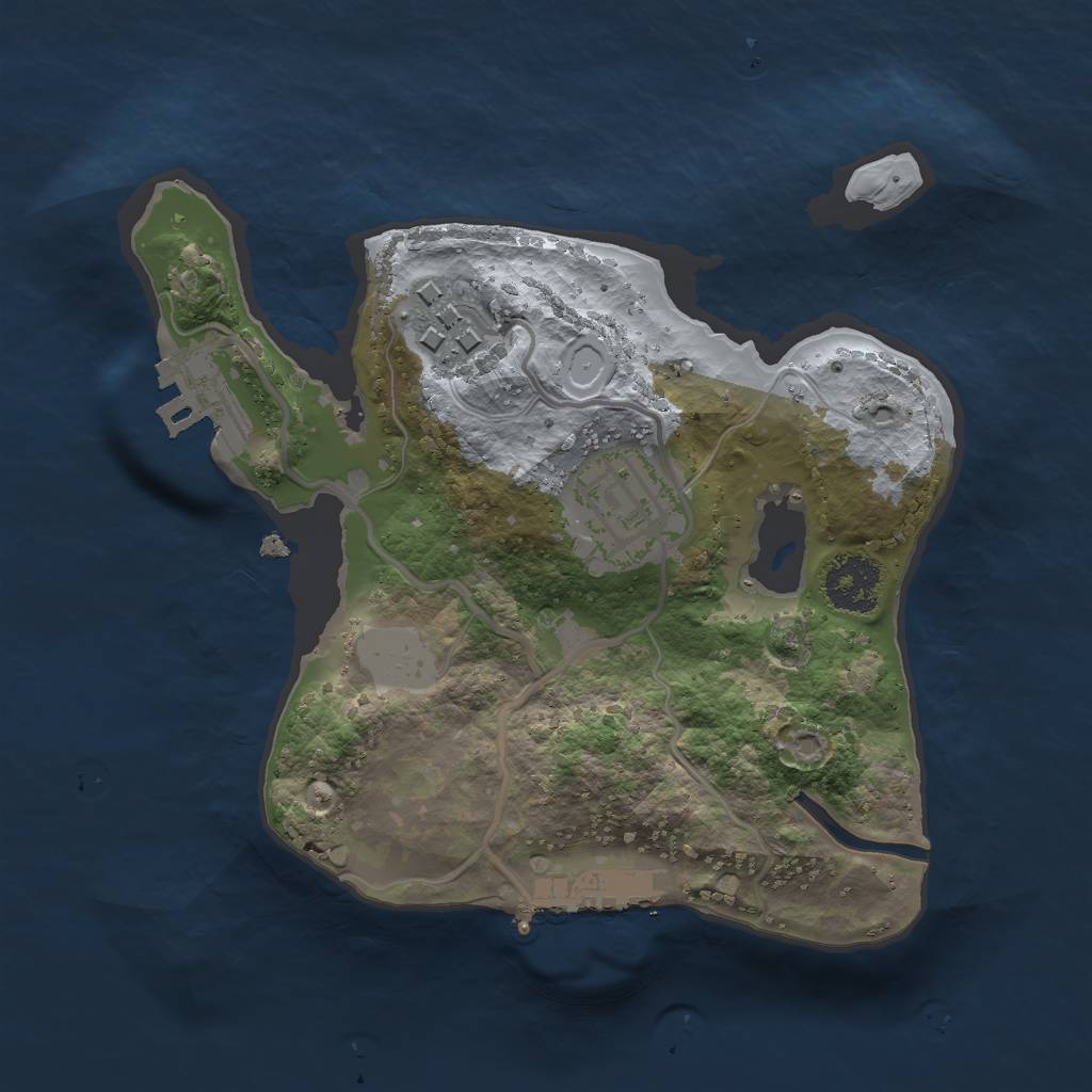 Rust Map: Procedural Map, Size: 2000, Seed: 122, 9 Monuments