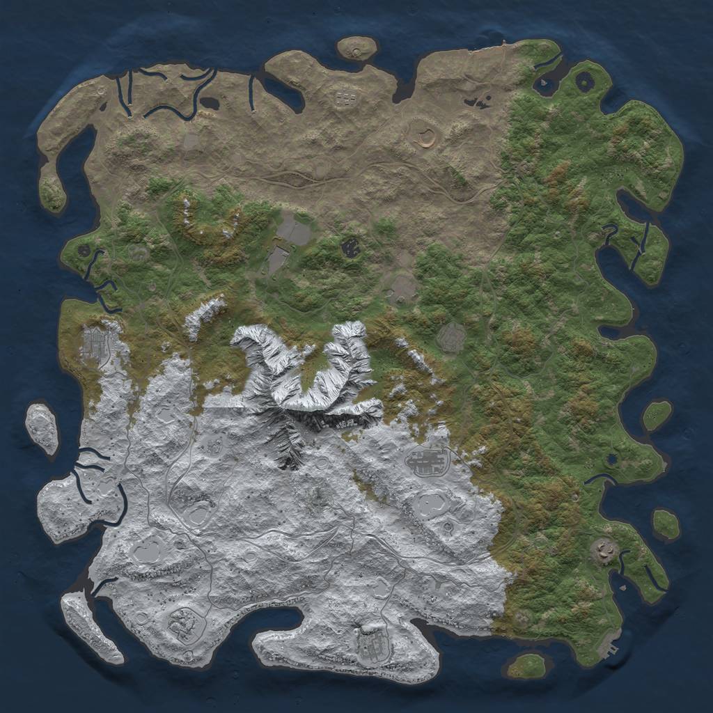 Rust Map: Procedural Map, Size: 5755, Seed: 2147483647, 20 Monuments