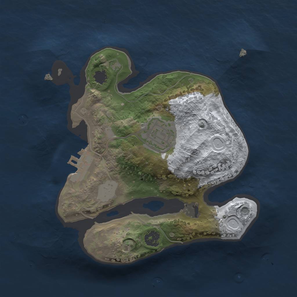 Rust Map: Procedural Map, Size: 1950, Seed: 20220718, 7 Monuments