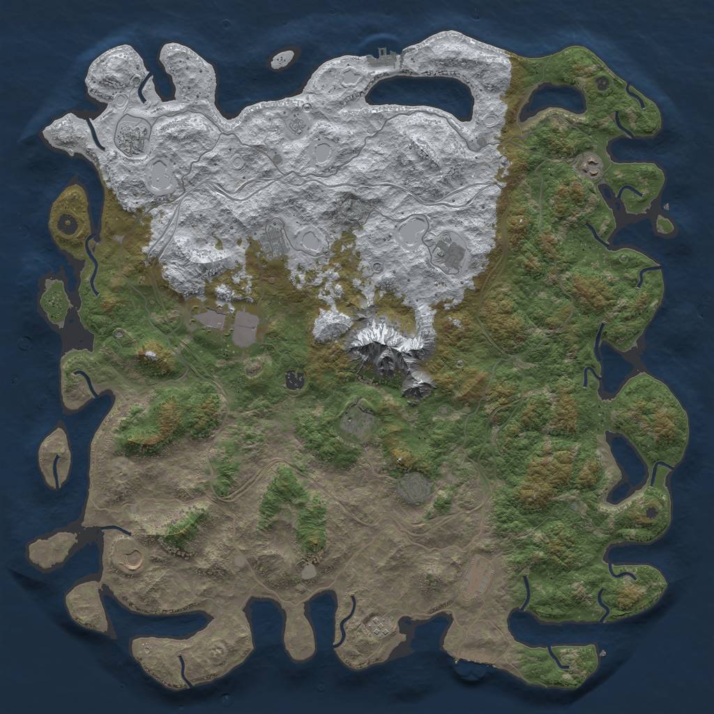 Rust Map: Procedural Map, Size: 5378, Seed: 13378008, 20 Monuments