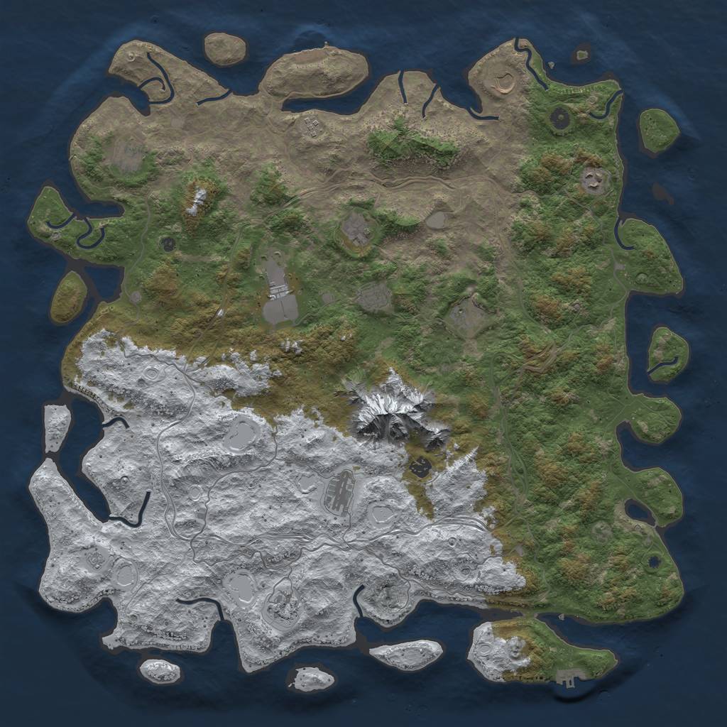 Rust Map: Procedural Map, Size: 5378, Seed: 800851337, 20 Monuments