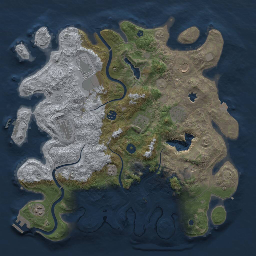 Rust Map: Procedural Map, Size: 4000, Seed: 1902036540, 15 Monuments