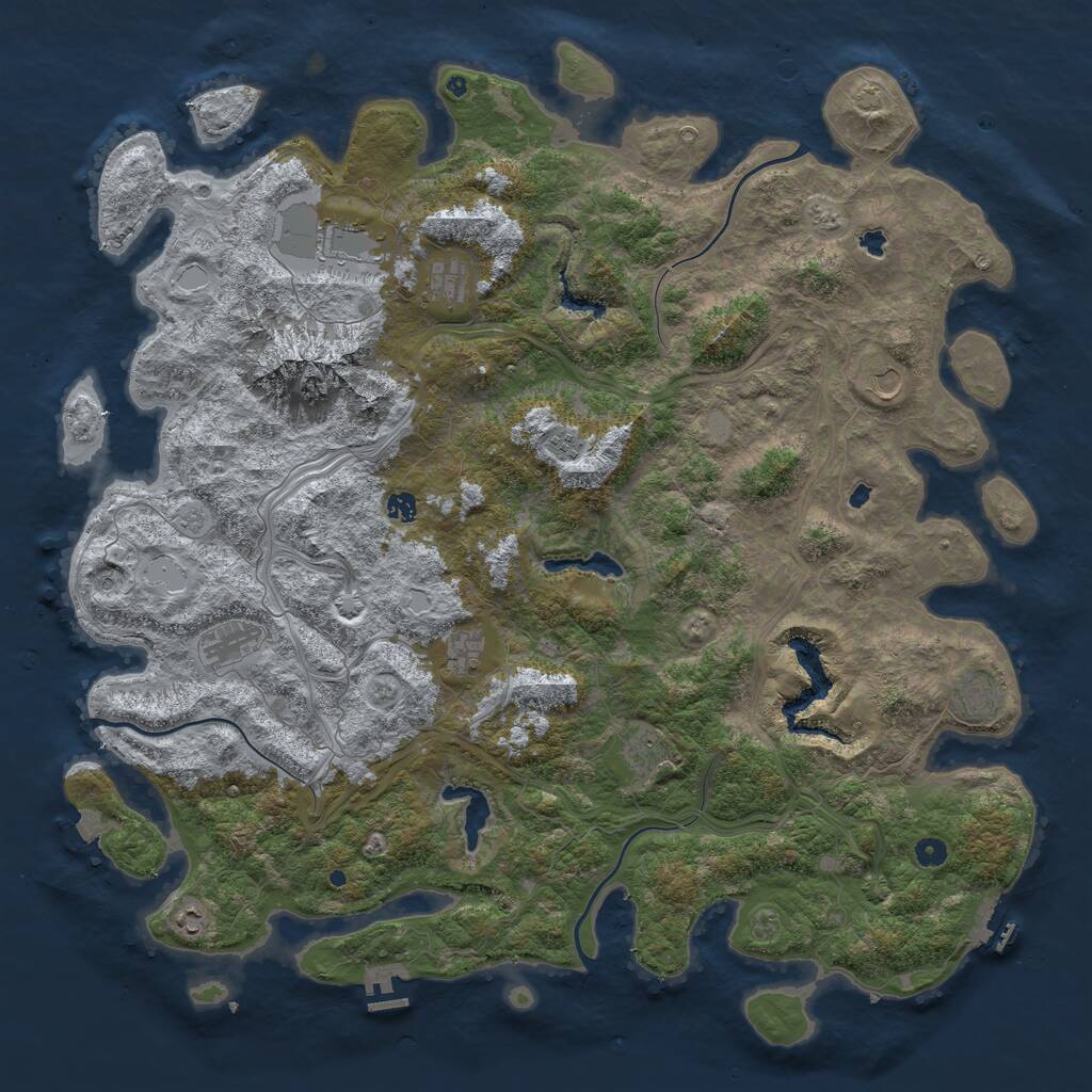 Rust Map: Procedural Map, Size: 5378, Seed: 978356923, 16 Monuments