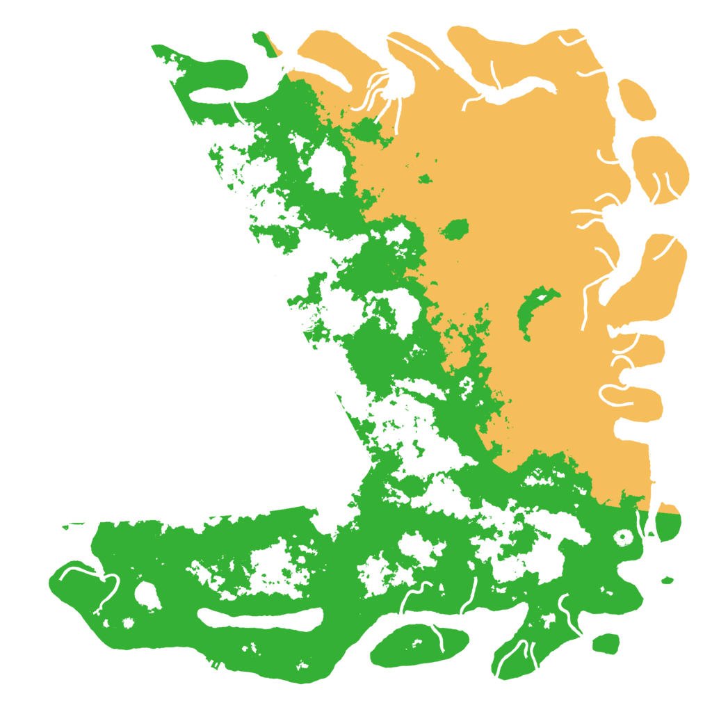 Biome Rust Map: Procedural Map, Size: 6000, Seed: 1000000001