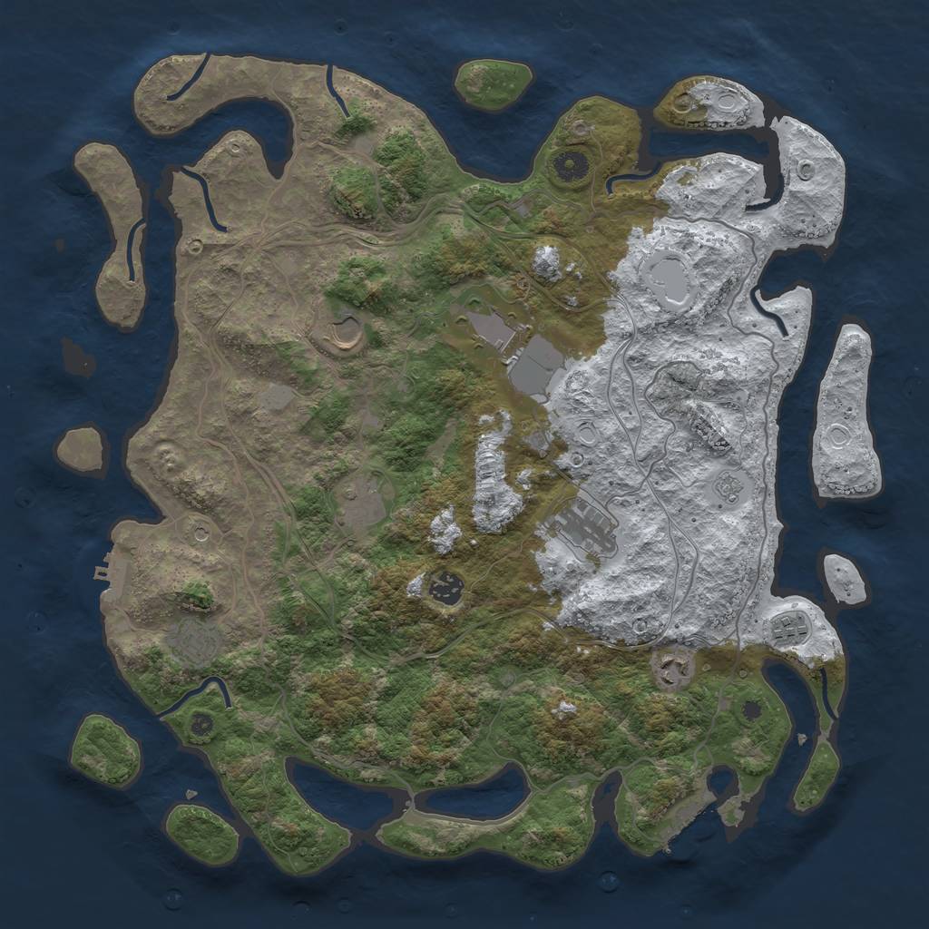 Rust Map: Procedural Map, Size: 4250, Seed: 28672, 17 Monuments