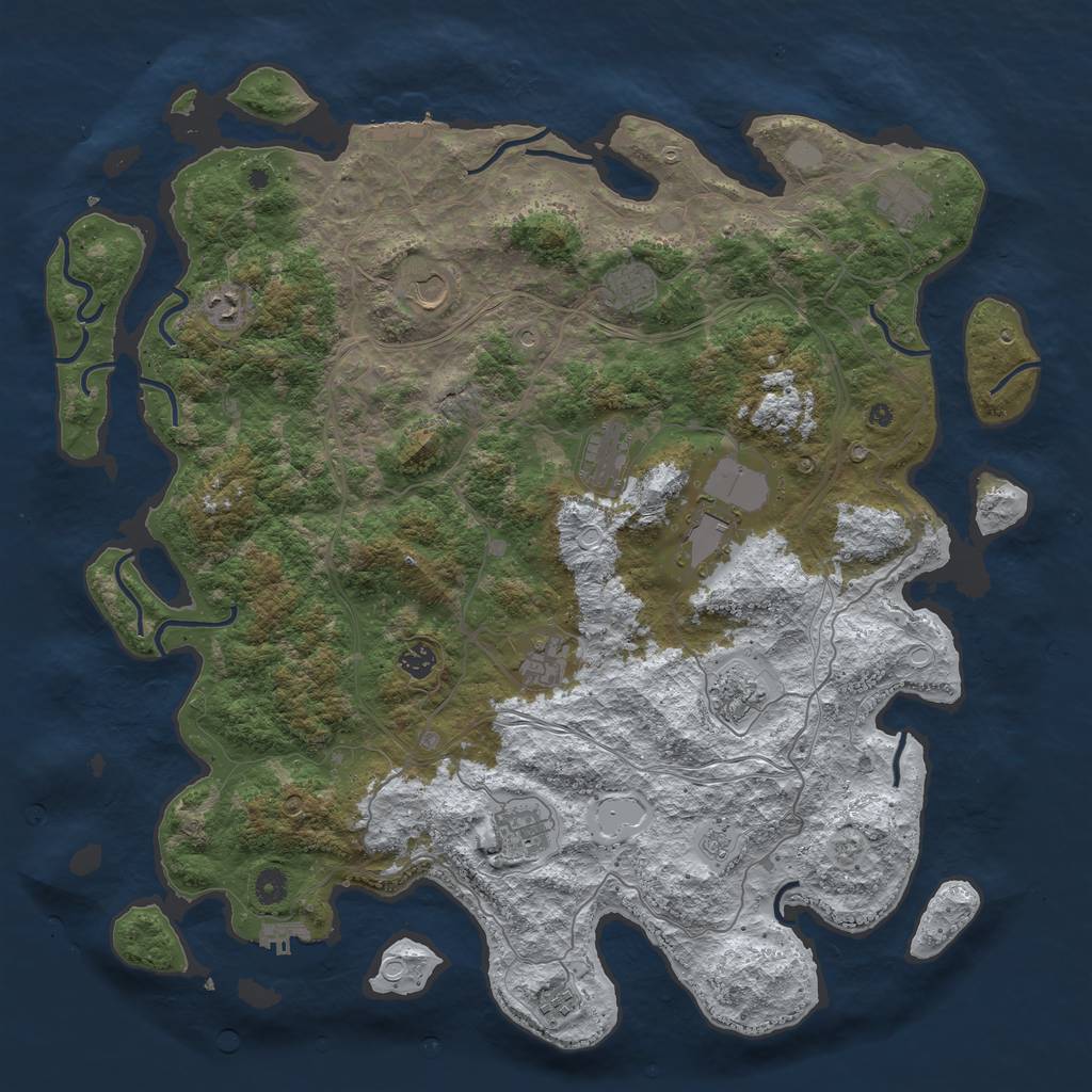Rust Map: Procedural Map, Size: 4700, Seed: 16, 20 Monuments