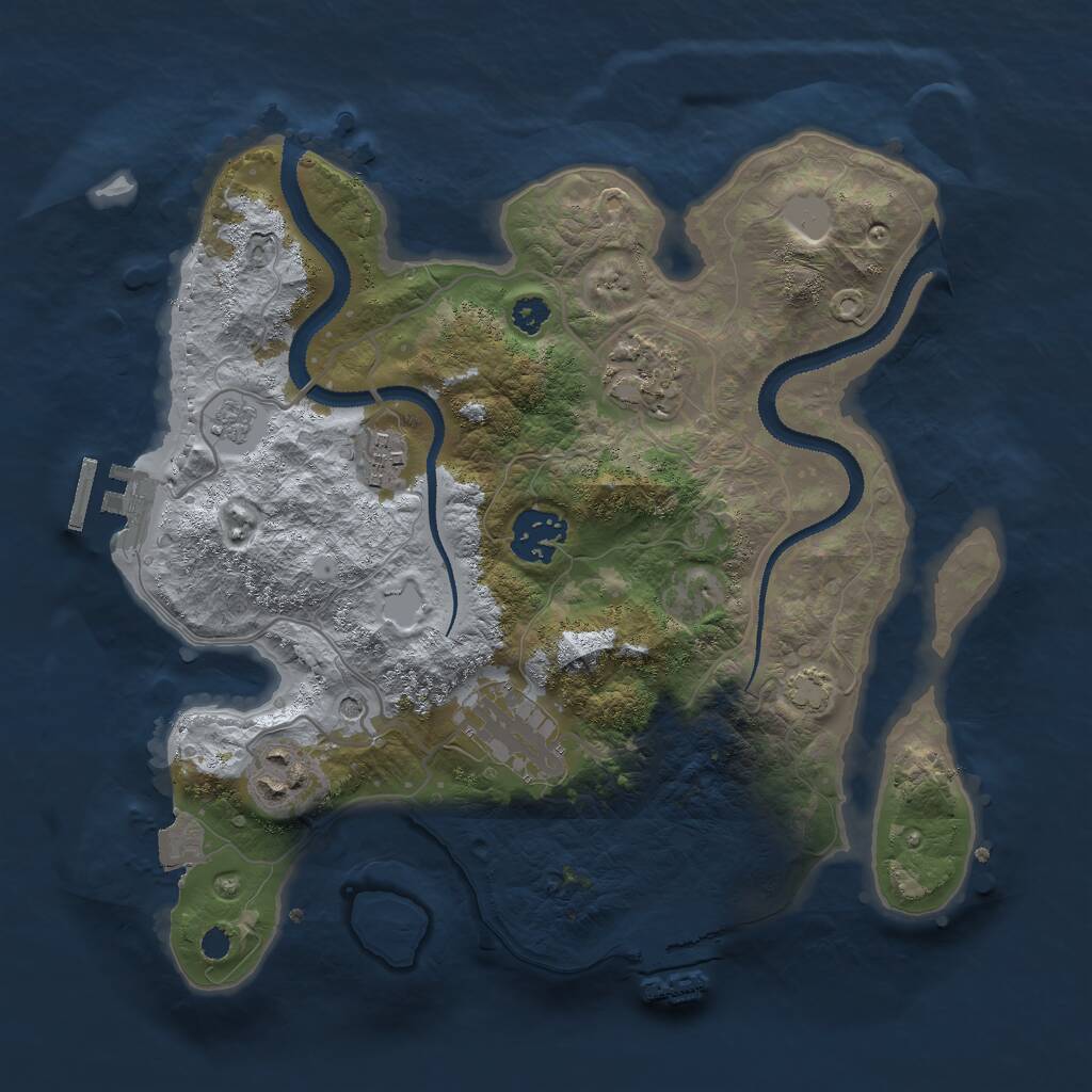 Rust Map: Procedural Map, Size: 3000, Seed: 28846, 11 Monuments
