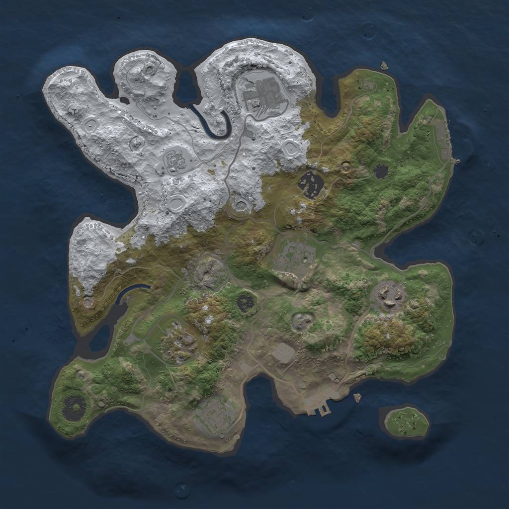 Rust Map: Procedural Map, Size: 3000, Seed: 131011234, 15 Monuments